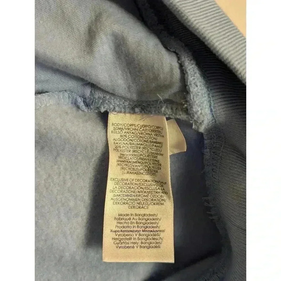 Chaps Men's XL Blue Everyday Fleece 1/4 Zip Sweatshirt with Front Pocket - Picture 8 of 8